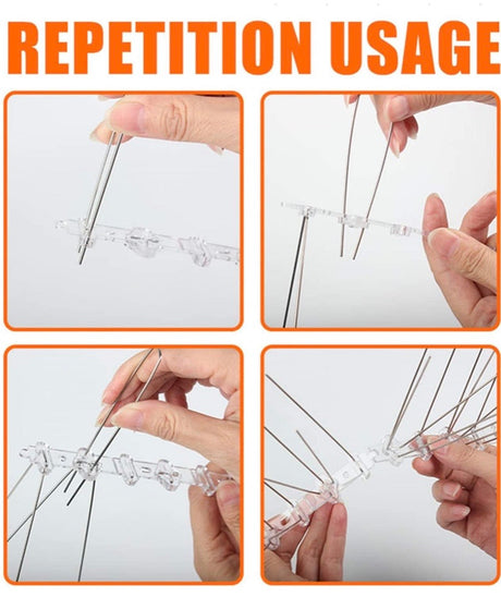 Flexible Stainless Steel Bird Spikes with Plastic Base- (3ft)