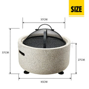 45 cm Portable Fire Pit, BBQ & Smoker