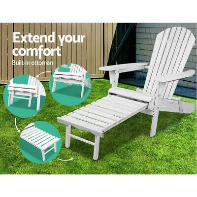 Wooden Adirondack-Style Outdoor Chair