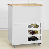 Kitchen Island with Wine Racks