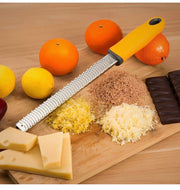 Stainless-Steel Fine Grater & Zester with Cover and Brush
