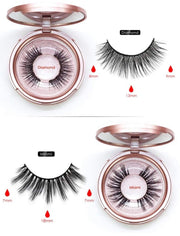 Dual Beauty Magnetic Eyelashes & Eyeliner Kit | Reusable Upgraded 3D Magnetic lashes Kit with Mirror & Tweezers Inside| No Glue & Mess Free | Fast & Easy Application - 2 Pairs