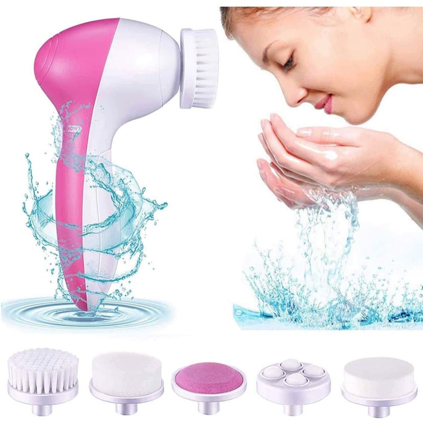 5 in 1 Electric Facial Cleansing Brush Exfoliating Kit