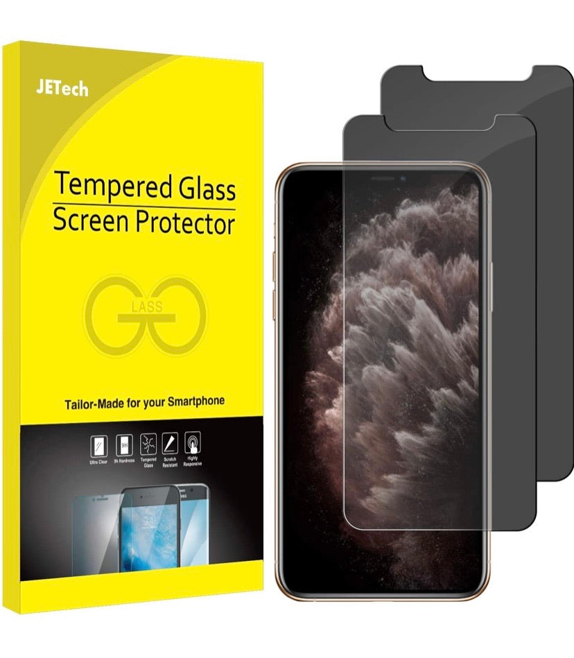 Privacy Tempered-Glass Screen Protectors for iPhone 11 Pro/XS/X – 2 Pack