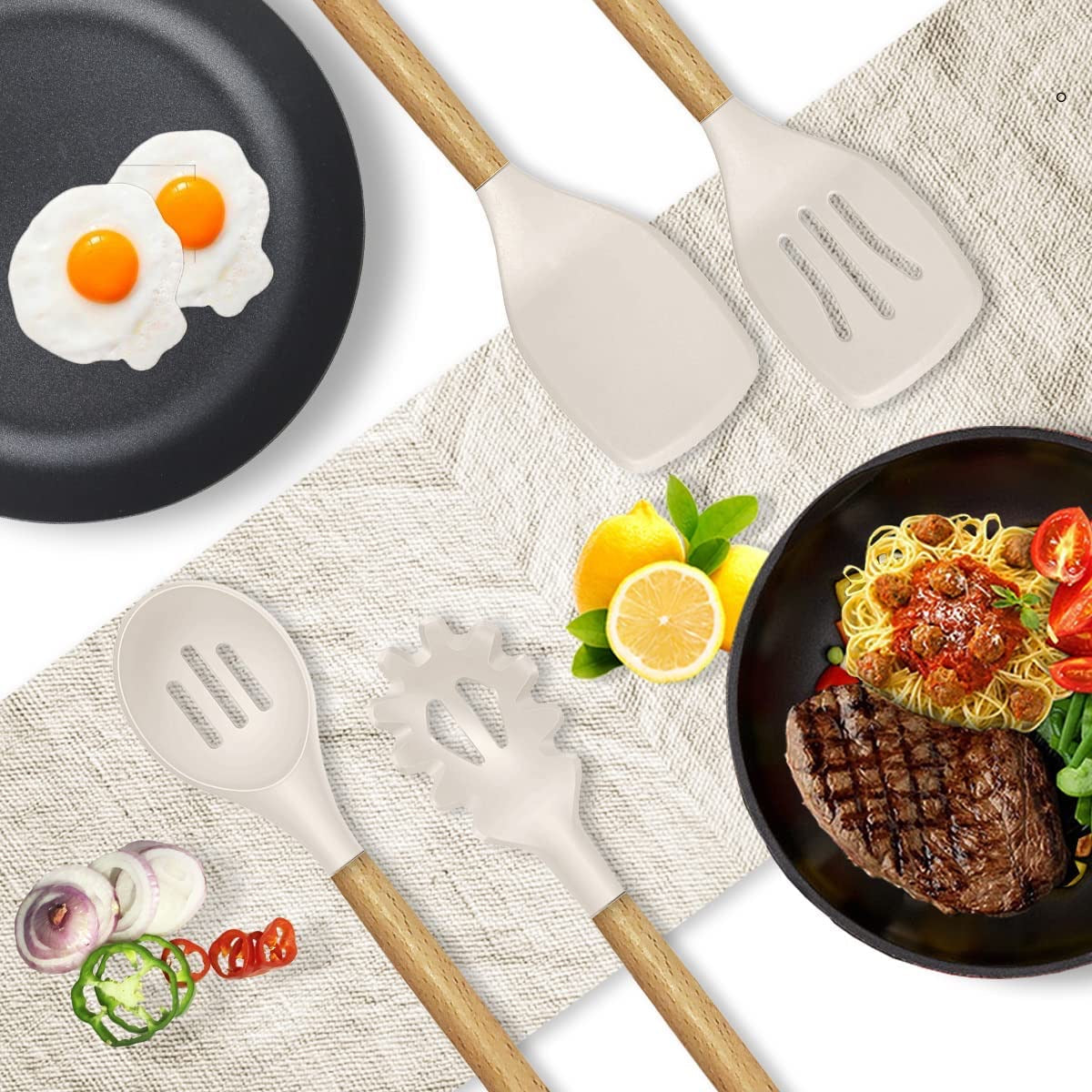 Silicone Kitchen Cooking Utensil Set (13pcs)