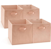 Set of 4 Foldable Fabric Basket Bins