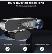 JFMShop 1080p USB Webcam with Microphone – 110° View