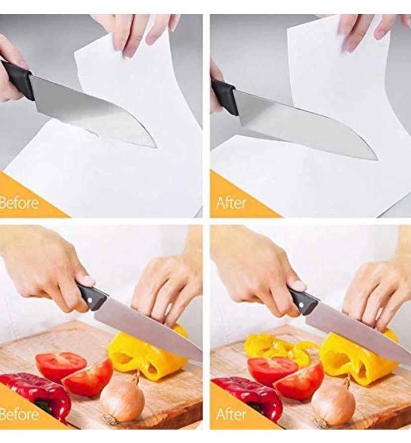 4-Stage Knife & Scissor Sharpener with Protective Glove