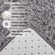 Large Fluffy Shag Area Rug for Living Rooms & Bedrooms