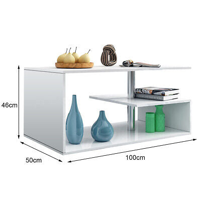 Modern High-Gloss Coffee Table with Storage