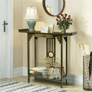 Vintage Wooden Console Table with Drawer