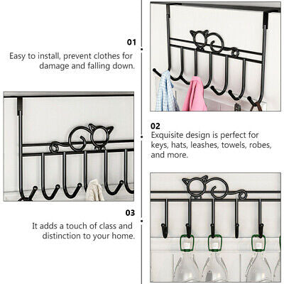 7-Hook Over-Door Coat, Towel & Bag Rack