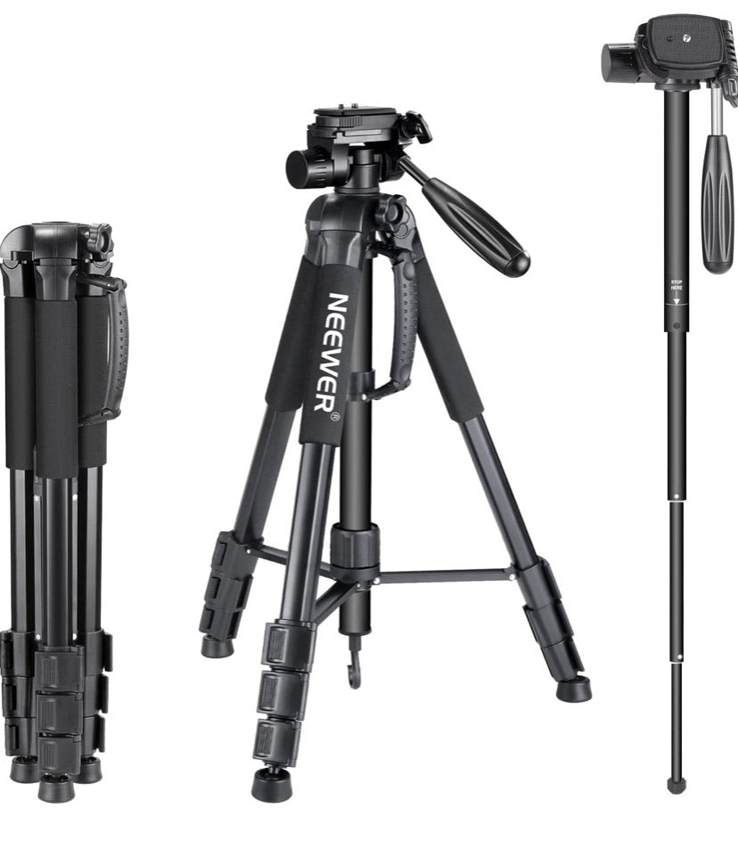 Neewer Portable Aluminum Alloy Camera 2-in-1 Tripod Monopod Max
