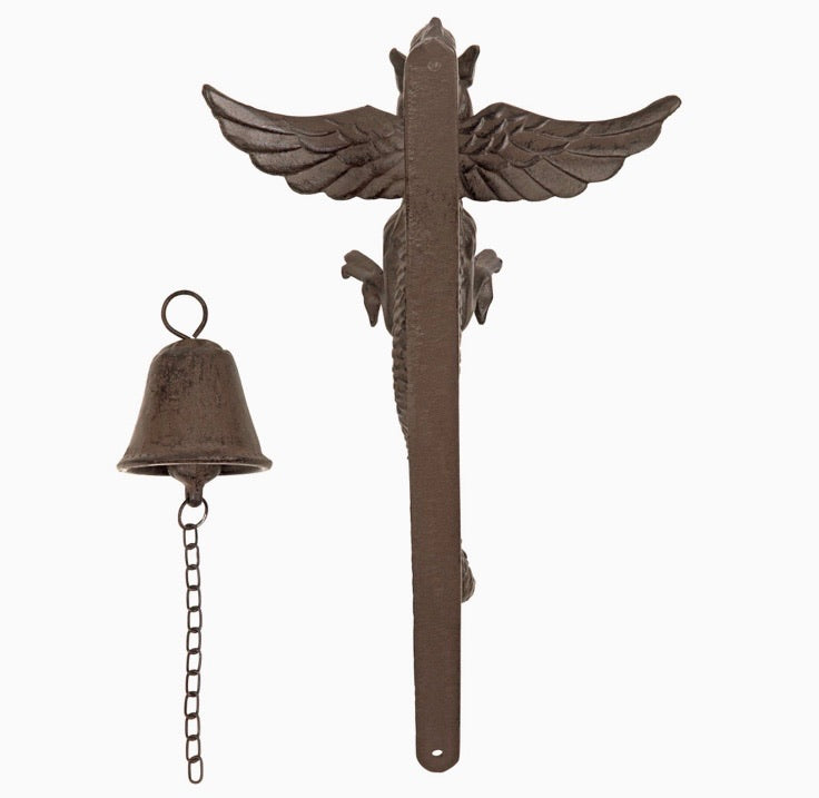 Design Toscano QH8206 Florentine Dragon Gothic Iron Doorbell, Bronze