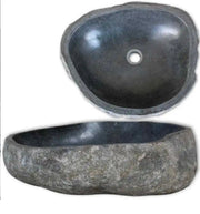 Natural River-Stone Oval Countertop Basin – 3 Size Ranges