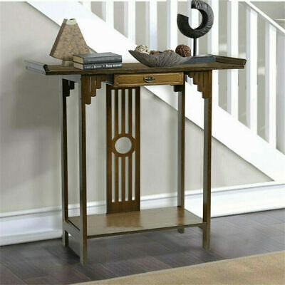 Vintage Wooden Console Table with Drawer