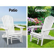 Wooden Adirondack-Style Outdoor Chair