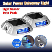 Blue LED Solar Pathway & Deck Marker Lights – 2 Pack
