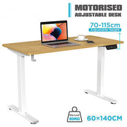 140cm Motorised Desk Height Adjustable Sit Standing Office Computer Table