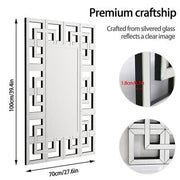 Bevelled Geometric Wall Mirror – Vertical or Horizontal