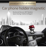 360° Magnetic Phone Mount for Car or Desk – Red