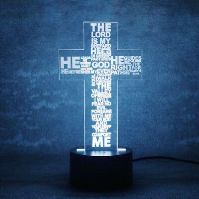 7-Colour Acrylic Crucifix LED Night Light