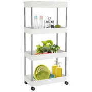 4-Tier Slim Rolling Storage Trolley