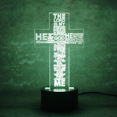 7-Colour Acrylic Crucifix LED Night Light