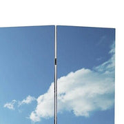 160 × 170 cm Double-Sided Beach-Print Folding Room Divider
