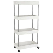 4-Tier Slim Rolling Storage Trolley