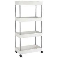 4-Tier Slim Rolling Storage Trolley