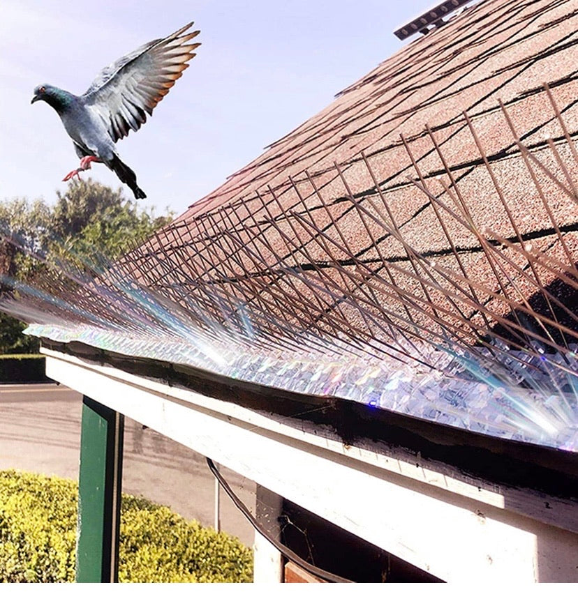 Flexible Stainless Steel Bird Spikes with Plastic Base- (3ft)