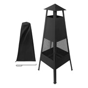 Portable Chimney Fire Pit with Cover
