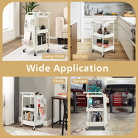 3-Tier Pegboard Rolling Storage Cart