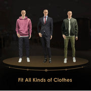185 cm Full-Body Male Retail Mannequin with Metal Base
