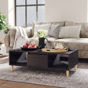 High-Gloss Grey Coffee Table – 103.5 × 60 cm