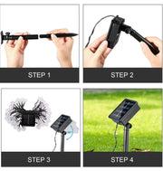 Solar String Lights Garden Lights 21.3ft Waterproof 8 Modes Outdoor Festival Lights Crystal Ball Decorative Fairy Lights for Patio Yard Home Wedding Parties