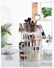 360° Rotating Adjustable Makeup Organiser – Clear
