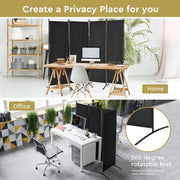 221 × 172 cm 4-Panel Fabric Room Divider – 3 Colours