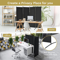 221 × 172 cm 4-Panel Fabric Room Divider – 3 Colours