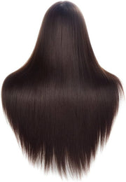 28"Cosmetology Mannequin Head Hair Styling Head Professional Hairdresser Head Manikin Doll Head Synthetic Fiber Hair with Free Clamp