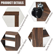 Rolling Industrial Bedside & Sofa Table