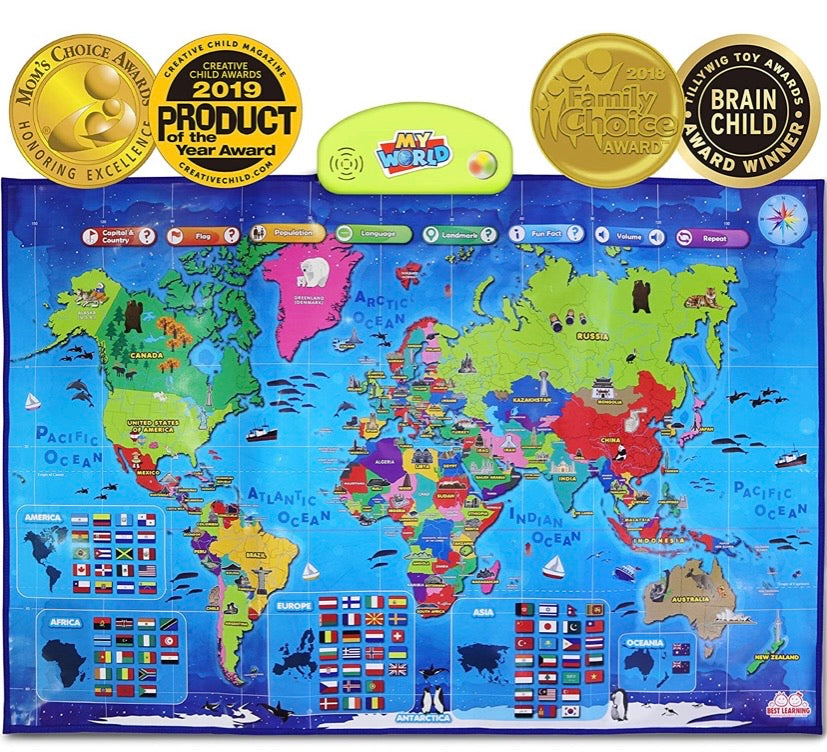 BEST LEARNING i-Poster Interactive World Map