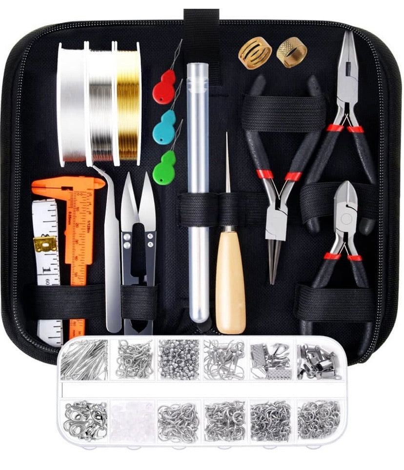 Jewellery Making Supplies Kit with Jewellery Tools, Jewellery Wires and Jewellery Findings for Jewellery Repair and Beading