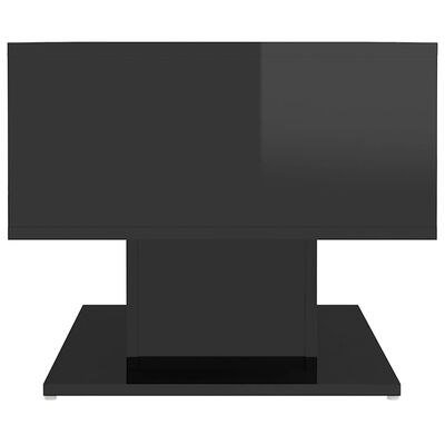 High-Gloss Black Coffee Table – 103.5 × 50 cm