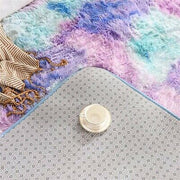 Soft  Fluffy Rugs Anti-Skid Shaggy Area Rug Tie-dye Carpet Floor Mat Dining Room