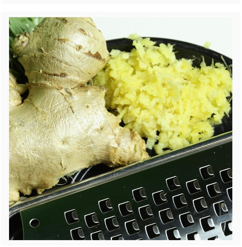 Wide Stainless-Steel Fine Grater & Zester with Bowl Hook