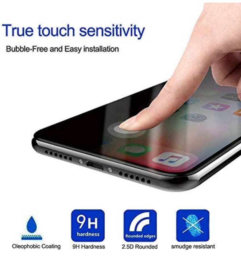 Privacy Tempered-Glass Screen Protectors for iPhone 11/XR – 2 Pack