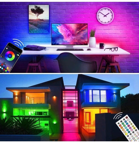 Bluetooth LED Strip Light, 5050 450LEDs RGB Colors Changing, Smart Phone APP Control