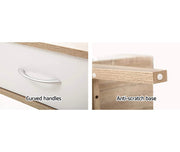 Artiss 180cm Length Enterainment Unit, Wooden TV Cabinet Stand, White & Oak
